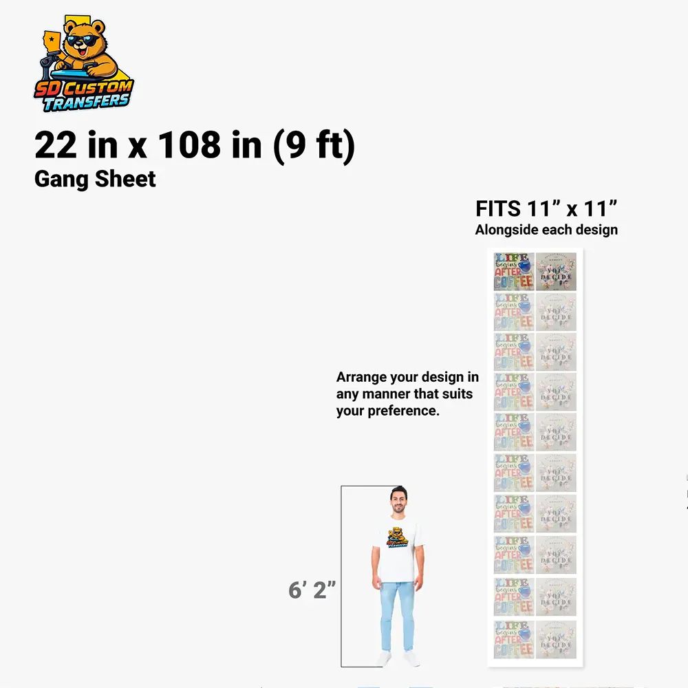 BUILD YOUR OWN GANG SHEET