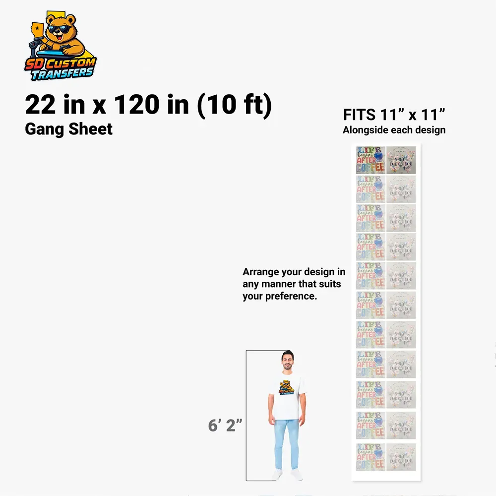 BUILD YOUR OWN GANG SHEET