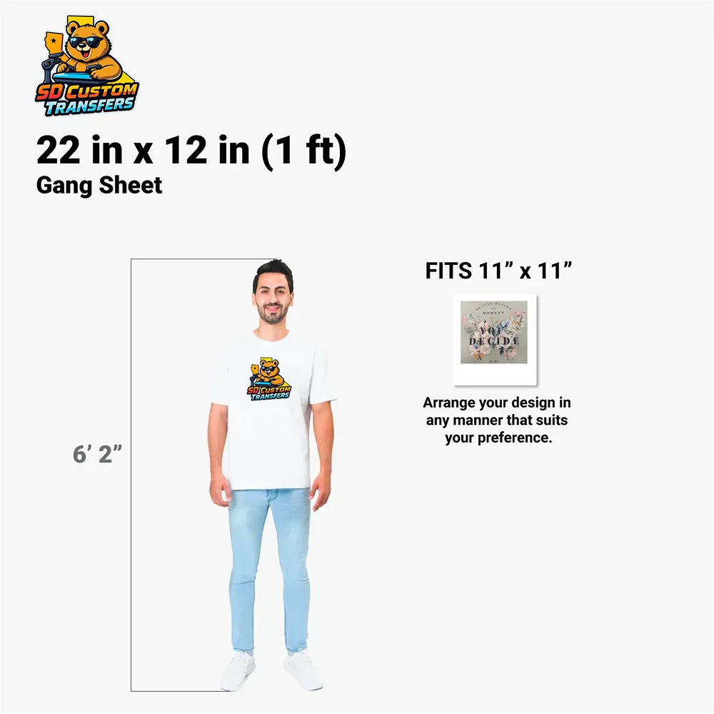 BUILD YOUR OWN GANG SHEET
