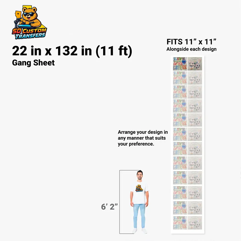 BUILD YOUR OWN GANG SHEET