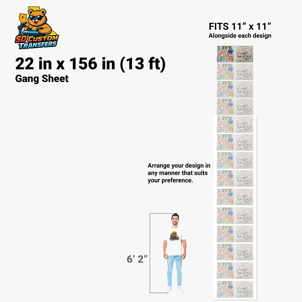 BUILD YOUR OWN GANG SHEET