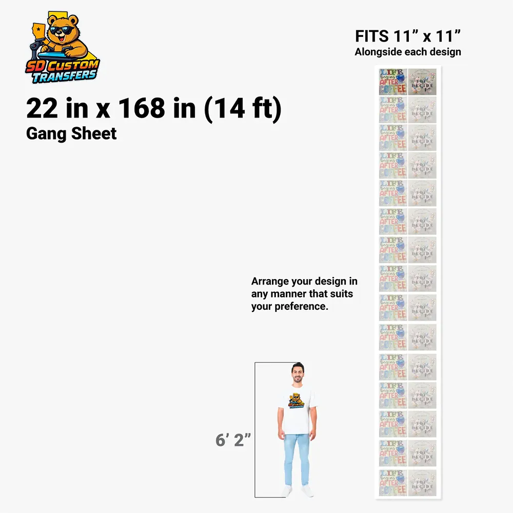 BUILD YOUR OWN GANG SHEET